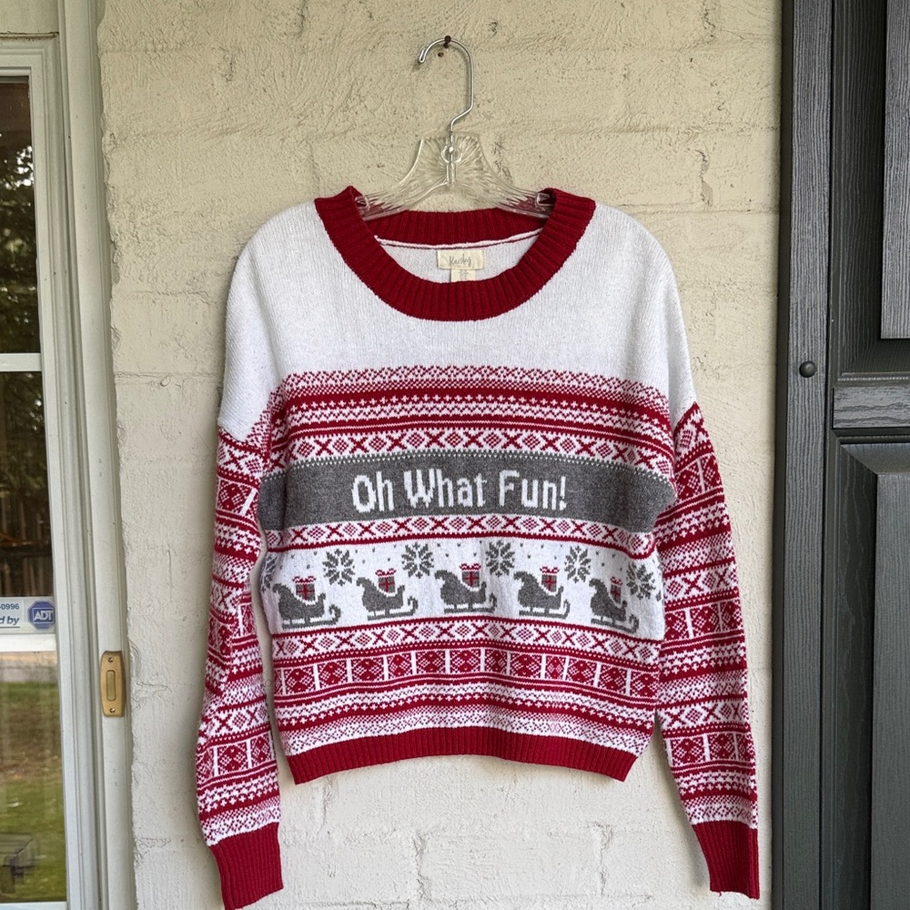 “Oh What Fun” Nordic Ugly Christmas Sweater by Kaisley Size Medium - Picture 4 of 12